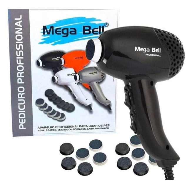 Pedicuro Lixa Elétrica Esfoliador Pés Voltagem 110v Mega Bell