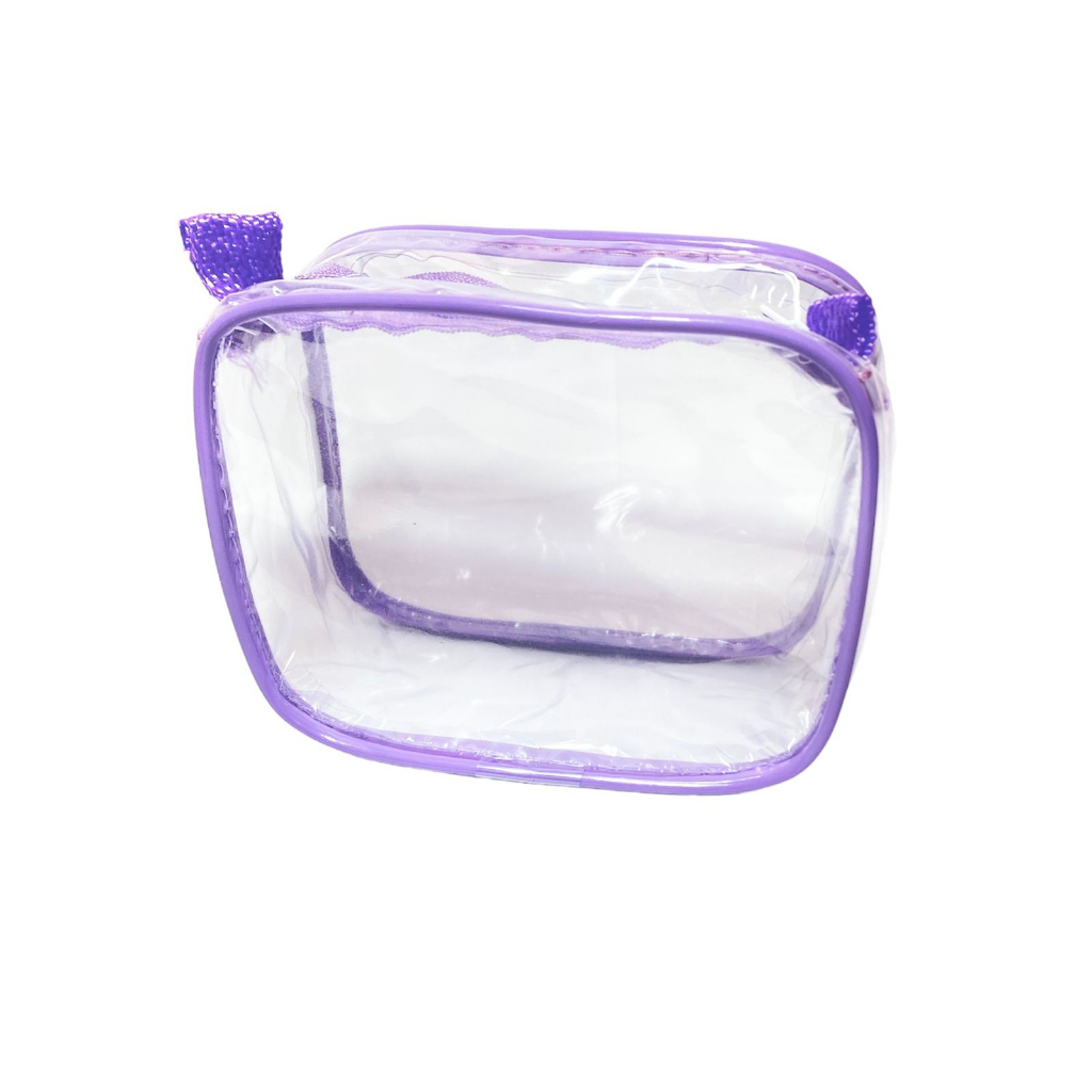 MINI necessaire transparente e LILÁS 15x12