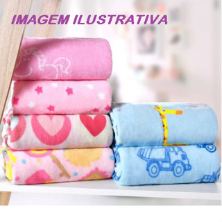 KIT 3 MANTA de bebê Cobertor do Bebe Mantinha Microfibra estampada para Kit maternidade