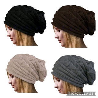 Touca Gorro De Lã Feminina Masculina Unissex Cumprida Quentinha Inverno Frio Estilo