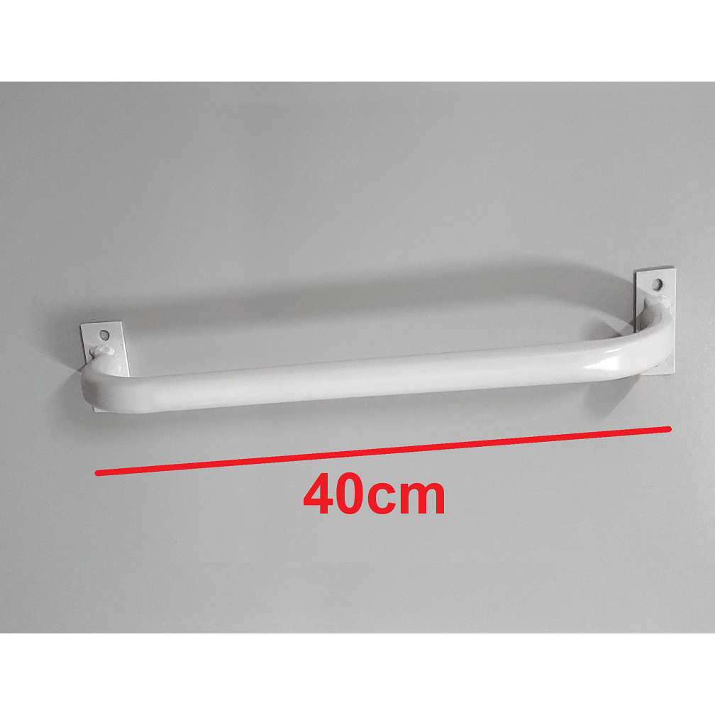 Barra de Segurança Apoio Para Banheiro Cuidados Idosos Deficientes 40cm Com Kit Instalação