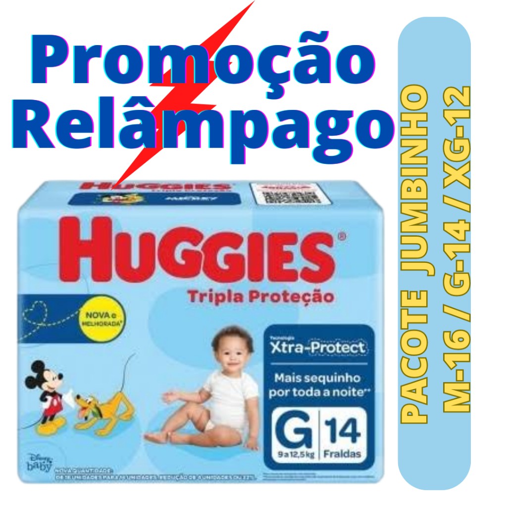 Fralda Descartável Huggies Tripla Proteção Jumbinho Fraldas Descartável Huggies Disney Fralda Infantil Huggies Tripla Proteção Tamanhos