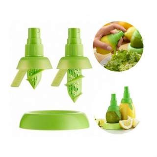 Borrifador Espremedor Spray P/ Limão Laranja Temperar Salada - Kit com 2 borrifadores + suporte
