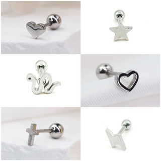 Piercing em aço inoxidável 316L /Orelha Tragus /Muitos estilos