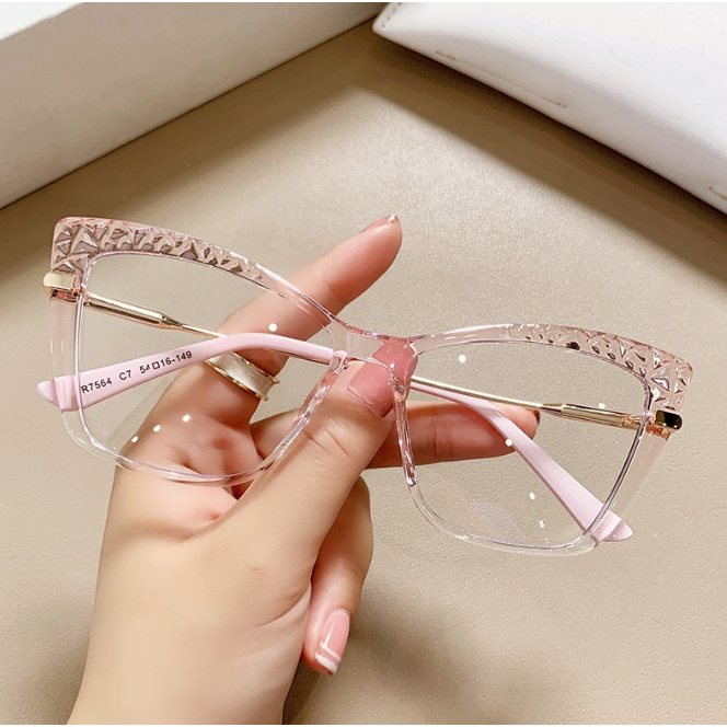 Novo Estilo Armações Óculos De Olho De Gato Feminino em Oferta na Shopee