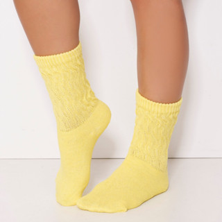 Queima de Estoque Meia Aeróbica Feminina Academia Cano Médio Cores Variadas Original Premium Feminino