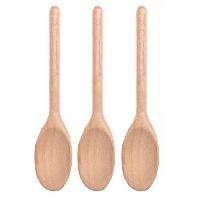 KIT 3 Colher De Pau Cozinha Madeira MEDIA r002 em Oferta na Shopee
