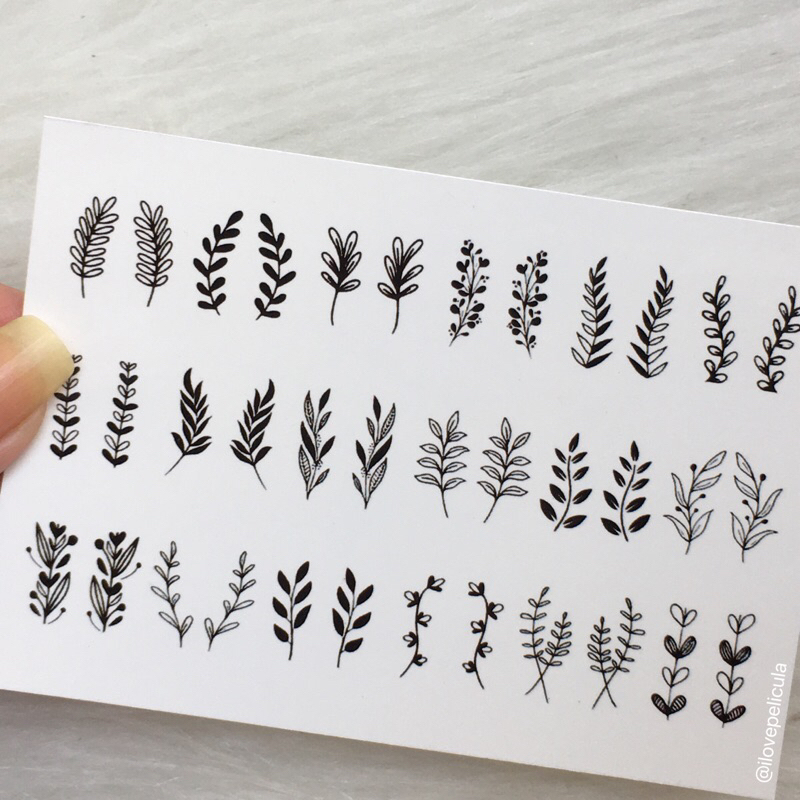 Mini cartelão Película de Unha raminhos codigo: MN - 423 /// Adesivos,películas,unhas,nails art,unhas decoradas raminho em Oferta na Shopee