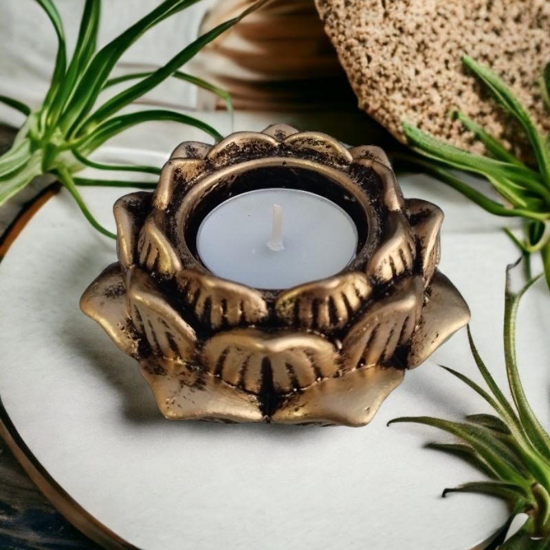 Imagem Flor de Lótus, Incensário ou Castiçal para Vela, decoração Zen