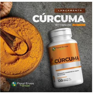 Cúrcuma Floral Ervas (curcuma Longa) - Puro - 120 Cápsulas