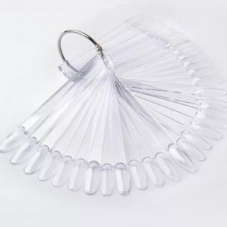Leque kit c/50 Almond Para Demostração De Esmalte Transparente/Branco Cores Mostruário Com Argola Para Pendurar em Oferta na Shopee