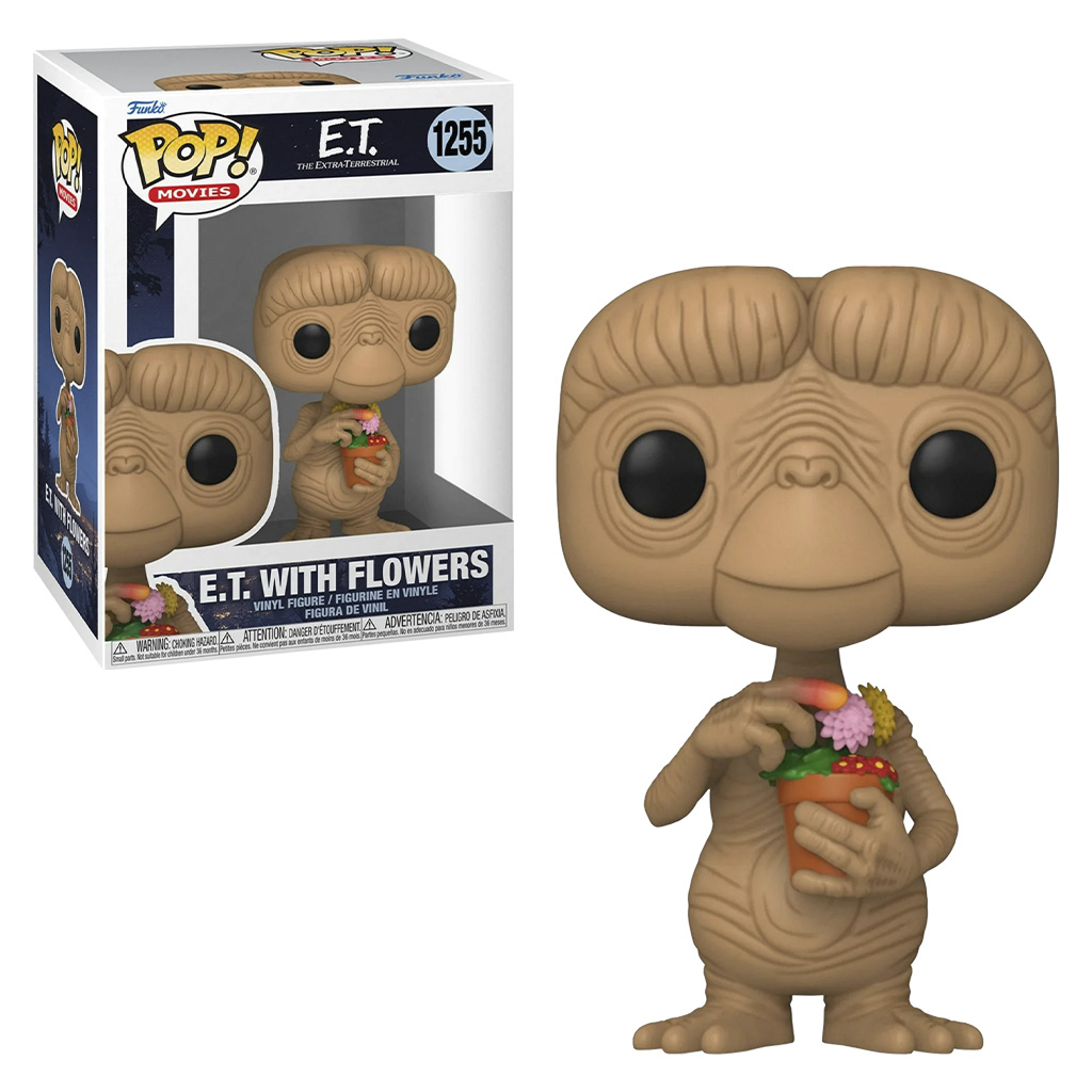 FUNKO POP MOVIES E.T O EXTRA-TERRESTRE 40TH ANNIVERSARY - E.T WITH FLOWERS 1255 NOVO ORIGINAL em Oferta na Shopee