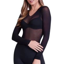 Segunda Pele Blusa Manga Longa Feminina Lupo Fio 40 Aderente Gola Redonda Confortavel Basica