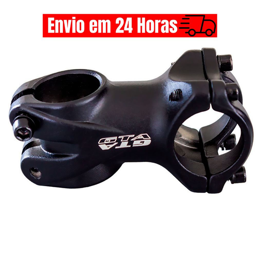 Mesa Suporte de Guidão Bike GTA 7º PRETO 60mm 31.8mm Avanço Bicicleta Aluminio