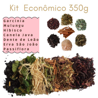 Kit Econômico Chás 7 Ervas 350g Com Garcinia Mulungu Hibisco