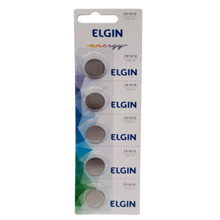 Bateria Moeda Cr1616 3v Pilha Elgin Cartela com 5 unidades