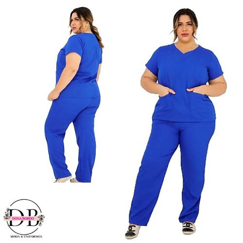 Pijama Cirúrgico Conjunto Hospitalar Profissional  Scrub Unissex - Blusa e Calça 10