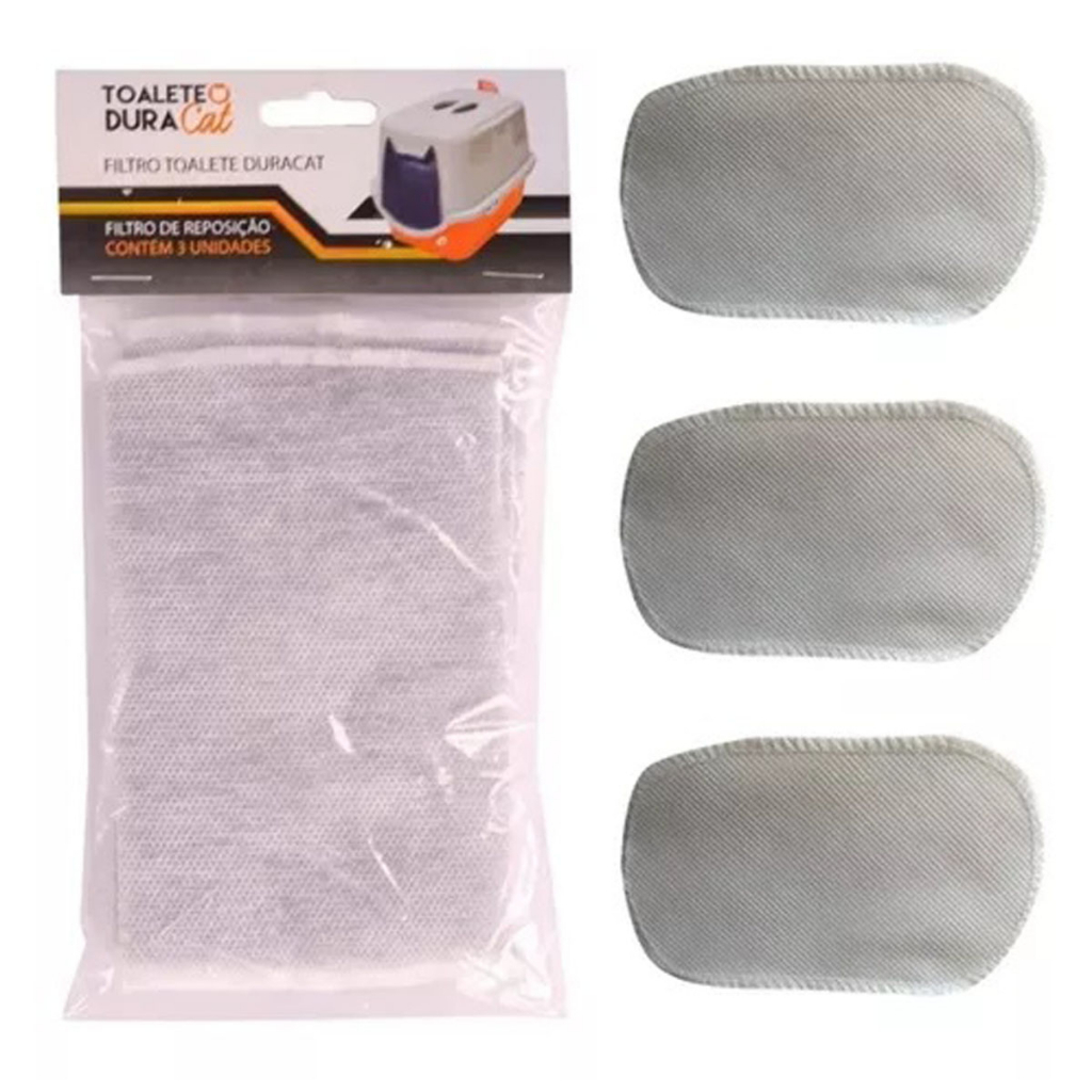 Kit 3 Filtros Toalete De Banheiro para Gatos - Durapets