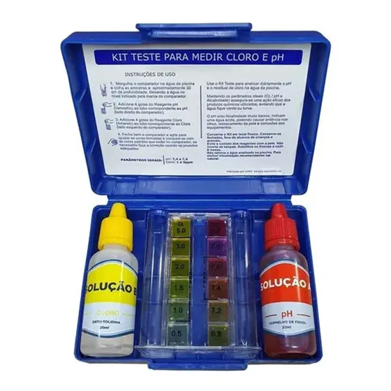 KIT TESTE PH E CLORO PARA PISCINA em Oferta na Shopee
