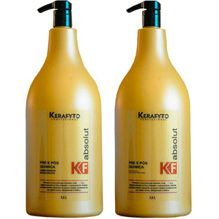 Kit Absolut Kerafyto - Pos Quimica , Shampo 2.5 Lt + Condicionador 2.5 Lt - Protege E Reestrutura A Fibra Capilar Desde A Cutícula Até O Córtex, Promovendo Hidratação Instantânea E Intensiva,