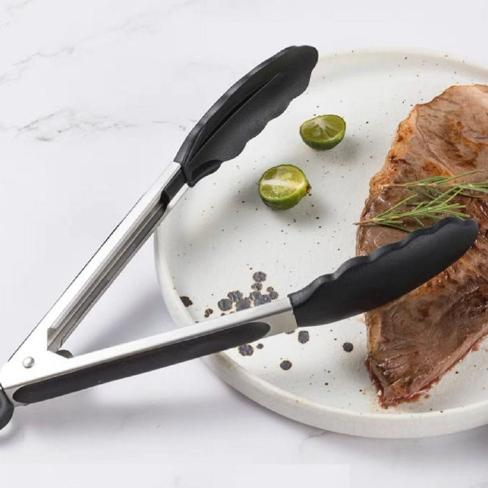 Pegador Pegadores De Aço Inox E Silicone Durável Multiuso Universal 27cm