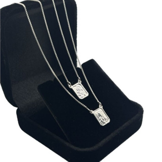 Escapulário mini Jesus e Nossa Senhora do Carmo Masculino/Feminino em Prata 925 em Oferta na Shopee