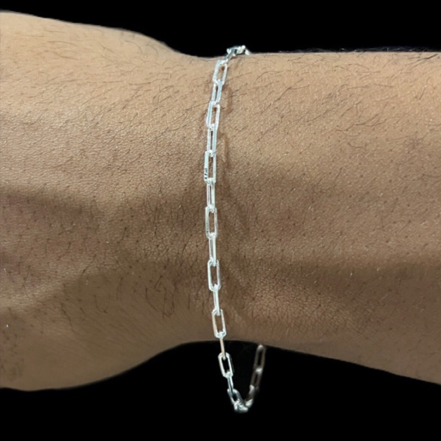 Pulseira Masculina prata Cartie 3mm Banhada A prata 925 em Oferta na Shopee
