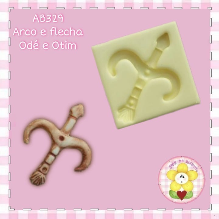 Molde de silicone AB329 Arco e flecha Orixás Odé e Otim