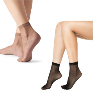 Kit 5 Pares De Meias Finas Soquete Tornozelo/ Nude/Preto/Branco/Meia
