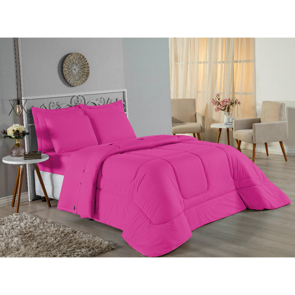 Edredon Solteiro Avulso Dupla Face 100% Algodão Malha Fio 30/1