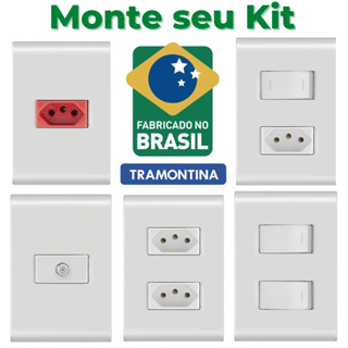 Tomadas Interruptores Tramontina Liz branca Módulos 10A/20A em Oferta na Shopee