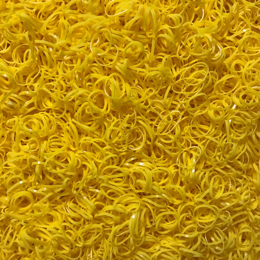 Elástico de silicone fino Amarelo para penteado