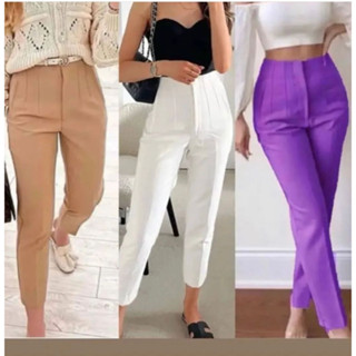 Calça Alfaiataria Feminina Cintura Alta Lançamento moda Zr 020