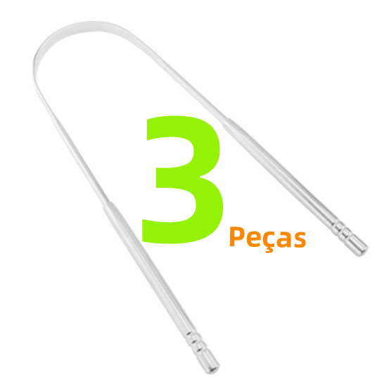 3 Peças Limpador De Língua Raspador De Língua Em Aço Inox Limpador De Lingua