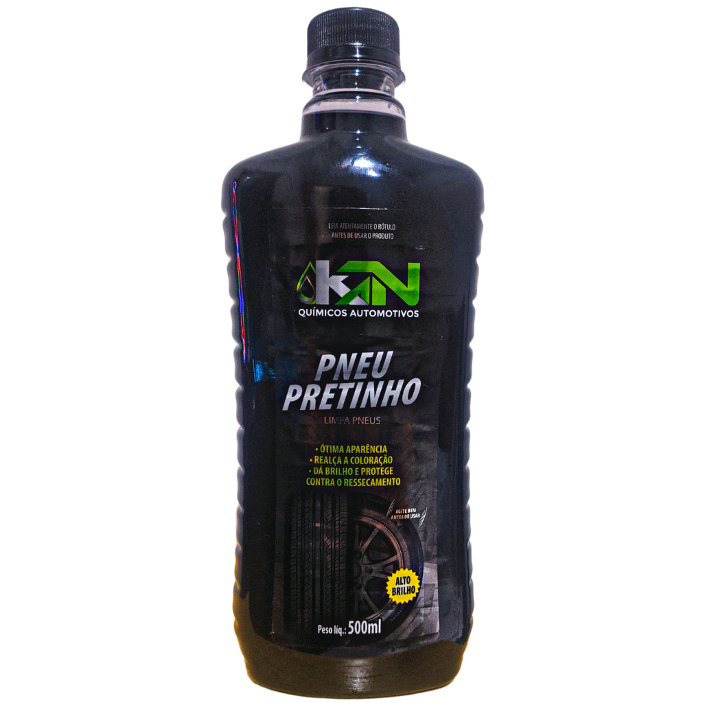 Limpa Pneus Pretinho 500ml Limpeza De Carro Moto Camionete KN Automotivos