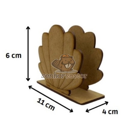 Porta guardanapos Concha MDF - Fundo do Mar - Lembrancinhas - 6x11x4 cm em Oferta na Shopee