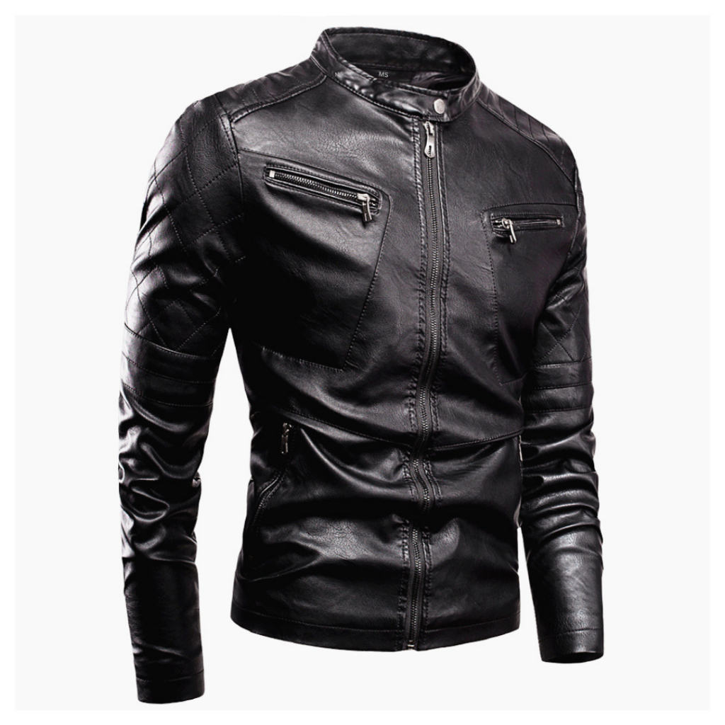 Jaqueta Couro Forrada Masculina Casual