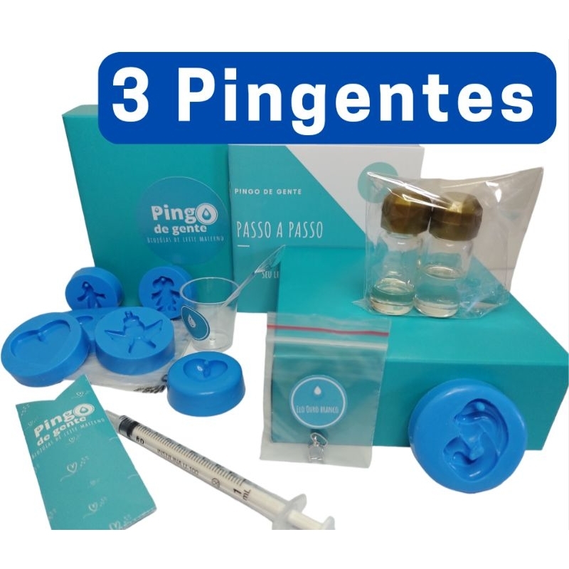 Pingente de Leite Materno - Kit Faça Você Mesmo – 3 PINGENTES em Oferta na Shopee
