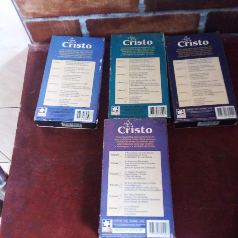 Fitas vhs A vida de Cristo com 4 fitas