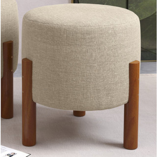Puff Sala Banqueta thor Decorativo Redondo Pés em Madeira-Cores em Oferta na Shopee