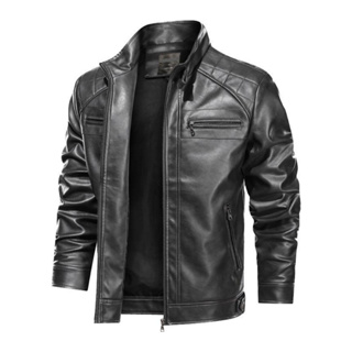 Jaqueta De Couro Masculino Slim Resistente em Oferta na Shopee