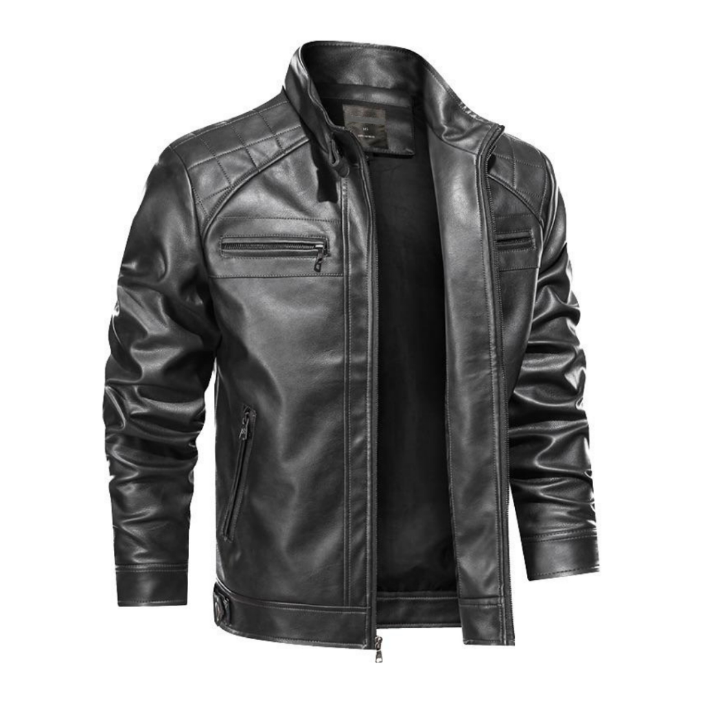 Jaqueta De Couro Masculino Slim Resistente