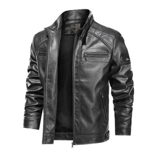 Jaqueta De Couro Masculina Resistente Slim