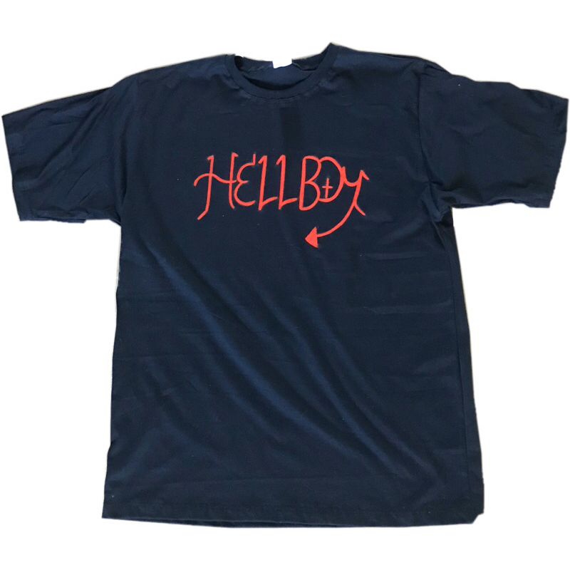 HELLBOY LIL PEEP camiseta preta feita à mão