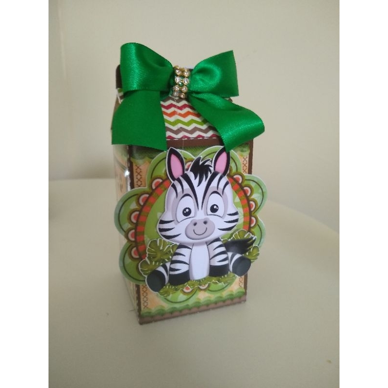 caixa personalizada safari milk safari papelaria personalizada safari enfeite de festa safari 10 unidades