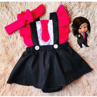 jardineira romper menina infantil tema poderosa chefinha pink acompanha alcas regulaveis possui calcinha por baixo muito em Oferta na Shopee