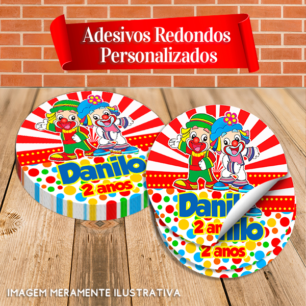 Rótulos Adesivos Redondos Personalizados Patati Patatá em Oferta na Shopee