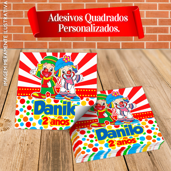 Rótulos Adesivos Quadrados Personalizados Patati Patatá