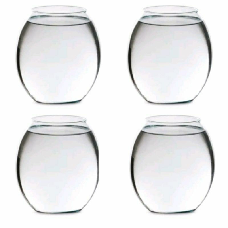 Kit 4 Vaso Barrica 2,5 litros Médio vidro decoração Terrário