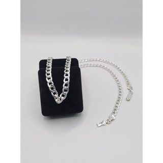CORDAO CORRENTE ou pulseira masculina 1x1 5mm 60cm banhada a prata 925 LINDO
